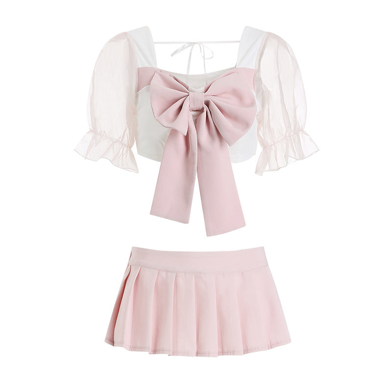 Pink Twintails Transparent School Girl Uniform