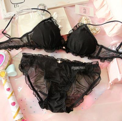 Rosa Cartoon-Pastell-Liebhaber-niedliches Sweetie-Baby-Bralette-Set