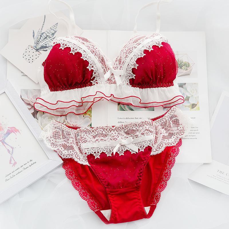 Christmas Red Bralette Set