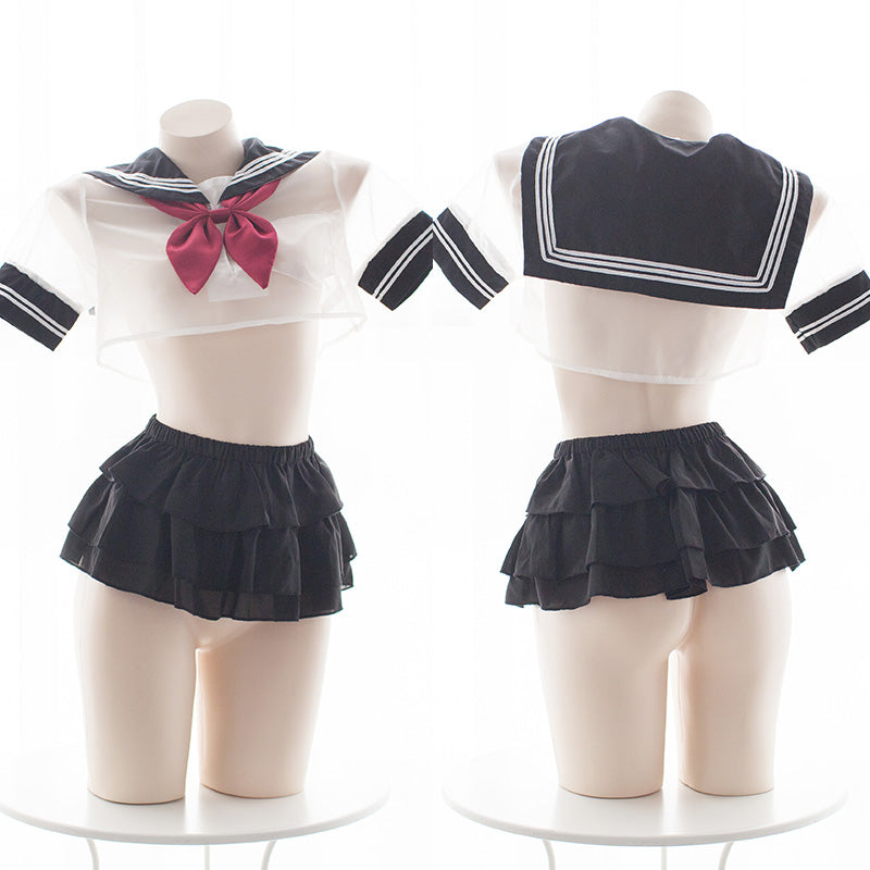 Twintails Transparent School Girl Uniform