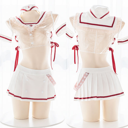 Sexy School Girl Nurse Costume Lingerie Set