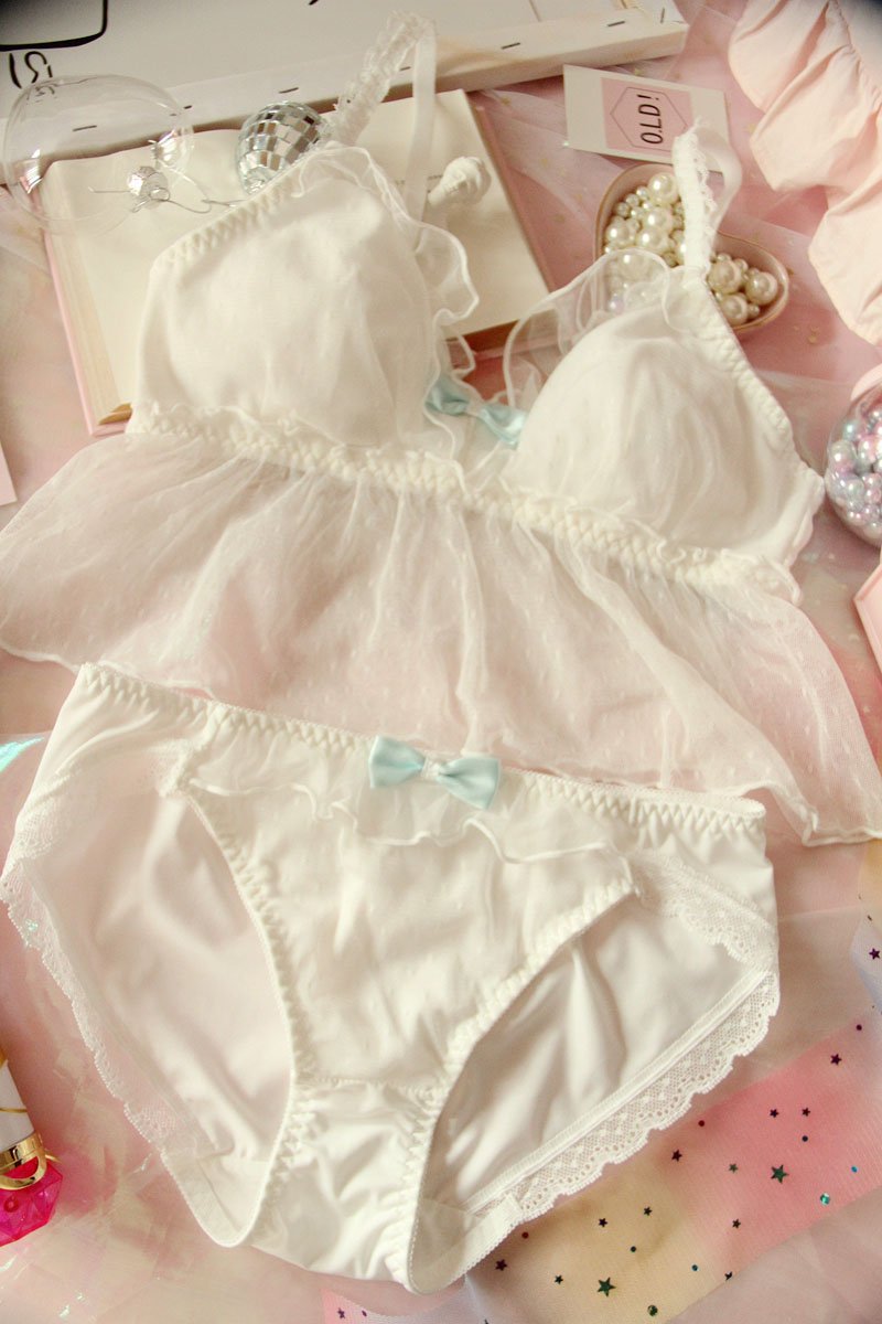 Pink Cartoon Pastel Lover Cute Sweetie Baby Bralette Set