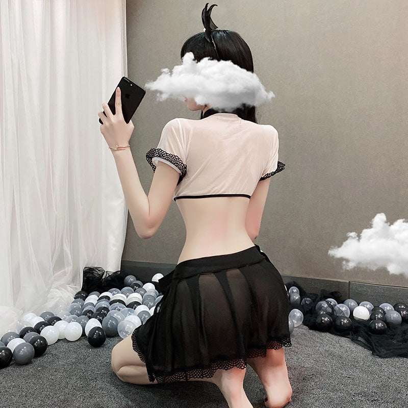 Japanese Anime Game Kawaii Lolita Cop Lingerie