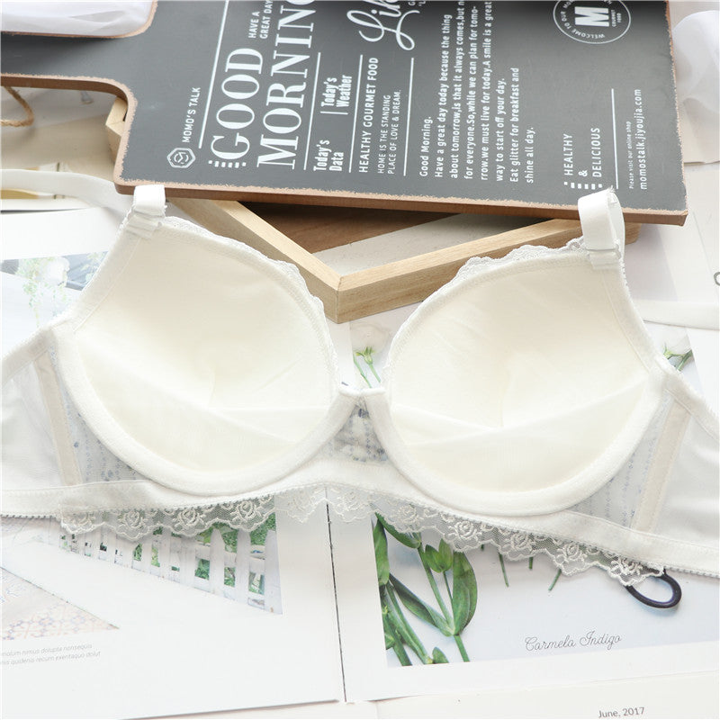 Sofyee Princess Girly Dot Flower Sweetie Heart Bra Set