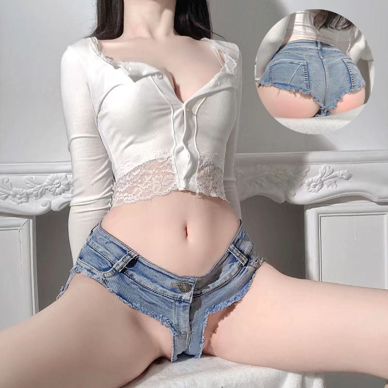 Slash Open Sexy Japanese Slash Ass Denim