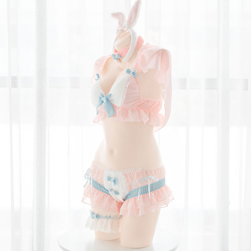 Anime cute cream dessert bunny underwear set