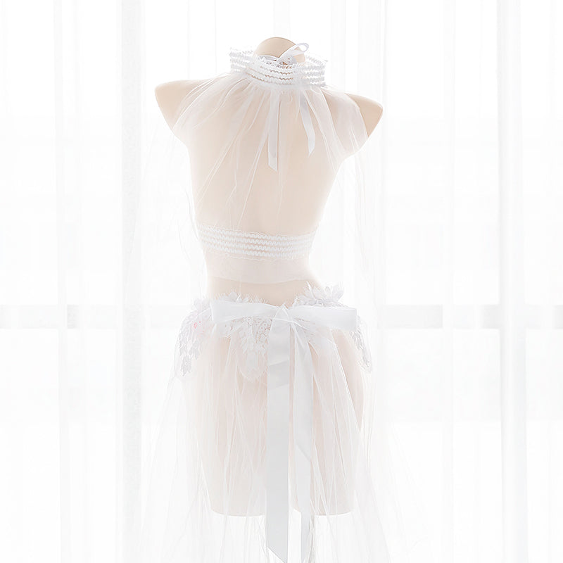 Sofyee Kawaii Sheer White Bridal Lingerie