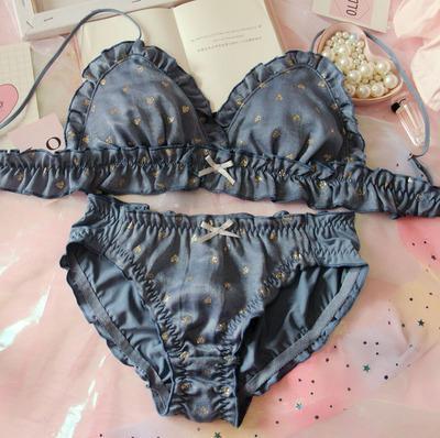 Pink Cartoon Pastel Lover Cute Sweetie Baby Bralette Set