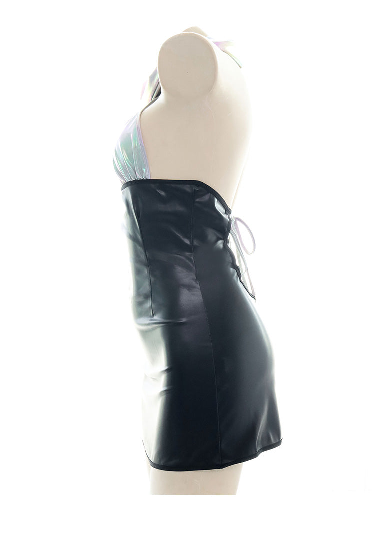 Gothic Hole Leather PU Dress