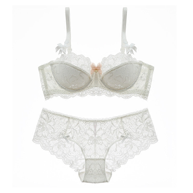 Kissing Bow-Tie Lace-Paneled Endearing Bra