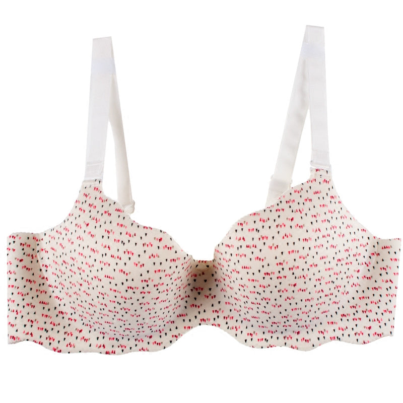 Japanese Spring Flower Comfy Cute Sweetie Wirefree T-Shirt Bra Set