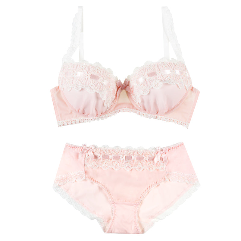 Japanese Spring Flower Comfy Cute Sweetie Bra Set