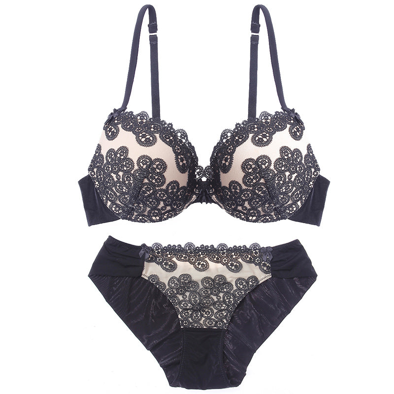 Deadly Flirt Lace Push Up Bra Set