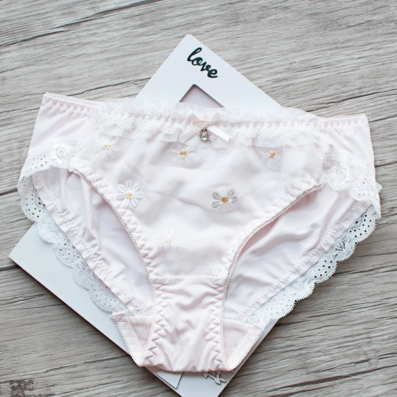 レースフラワースウィーティーカワイイキャンディカラーパンティー