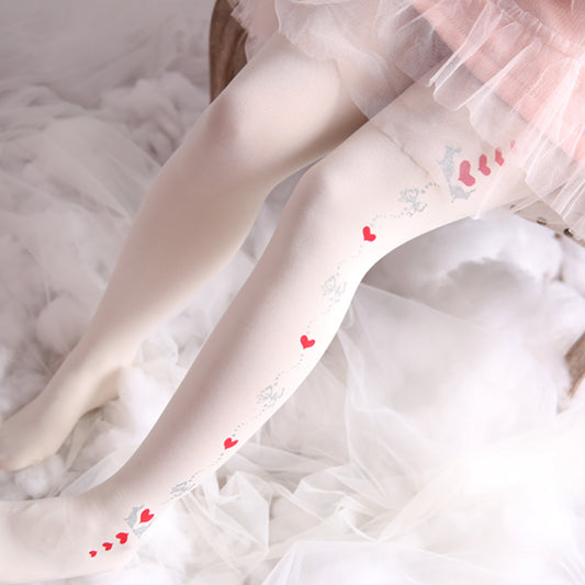 Japanese Lolita Hearty Thigh High Tights