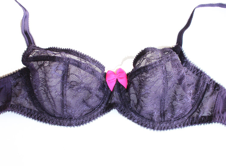 Demi-BH mit Blumenüberzug