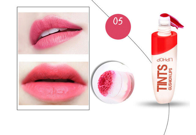 LIPHOP spongy Air Cushion Moisturizer Waterproof Liquid lipstick lip gloss tint