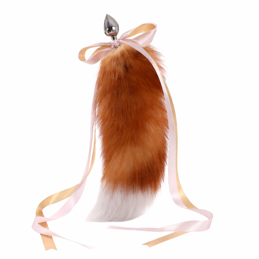 Orange Fox Buttplug Tail