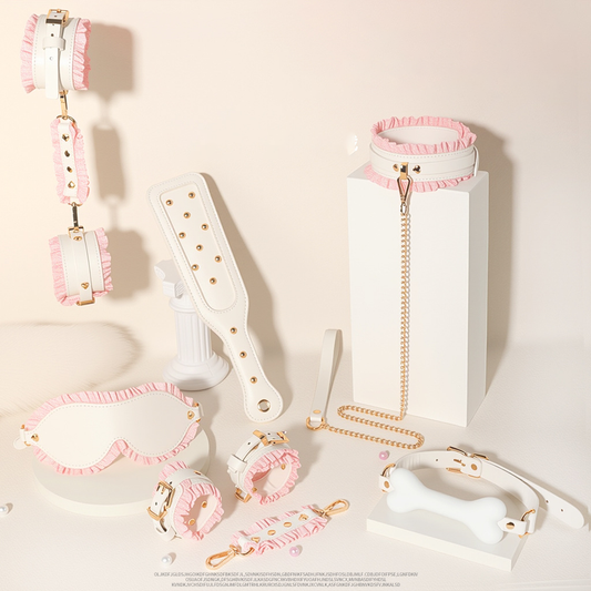 Kawaii Pink Cat Soft BDSM Lover Bondage Gears Accessories 6 PCS Set