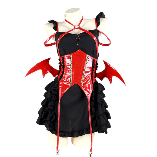Devil Lingerie, Devil Costume Lingerie, Black Damon In Heart Sofyee Devil Lingerie, Devil Costume Lingerie, Black Damon In Heart Sofyee