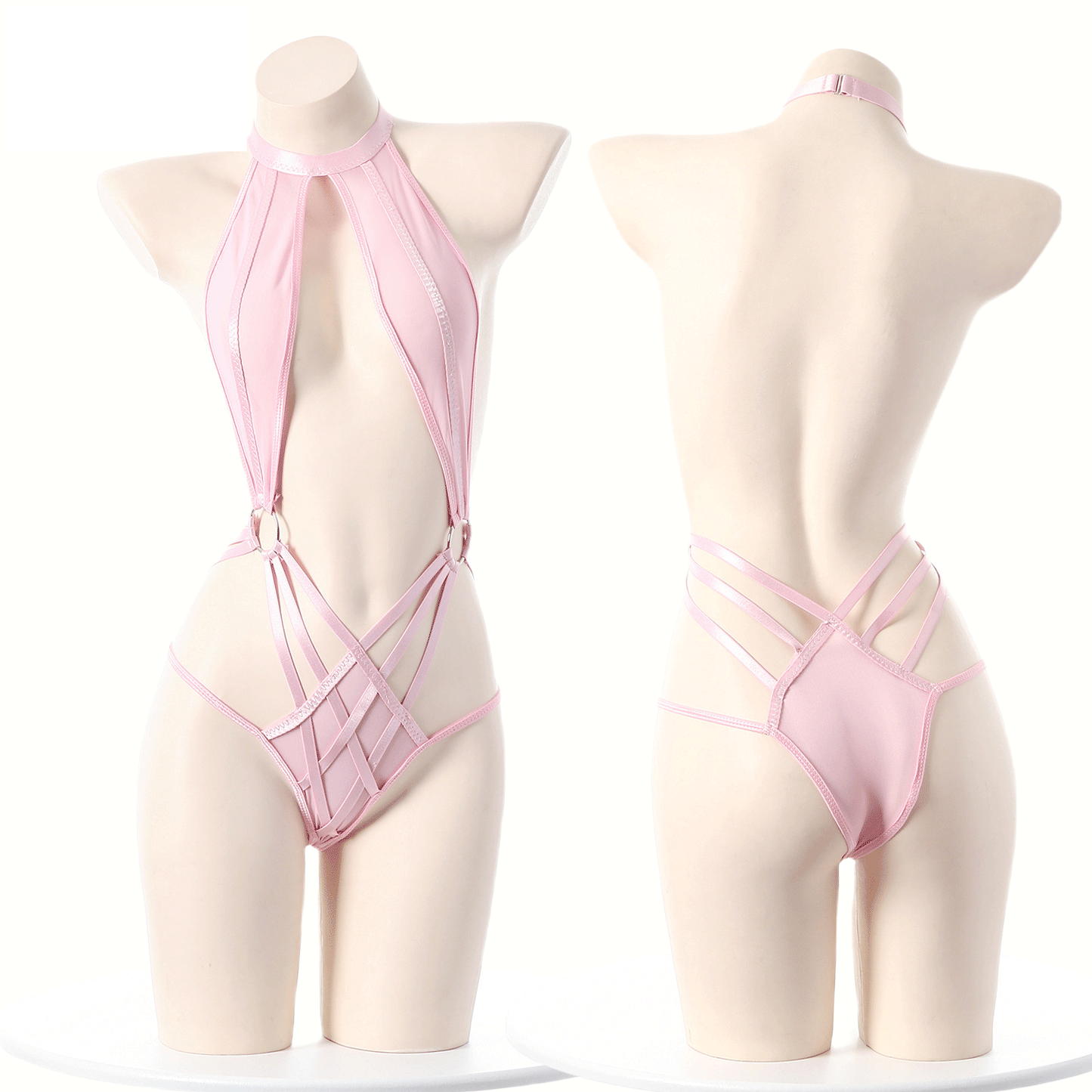 Sexy kawaii Lingerie Anime Sheer Shimapan Bows Bikini Slingshot