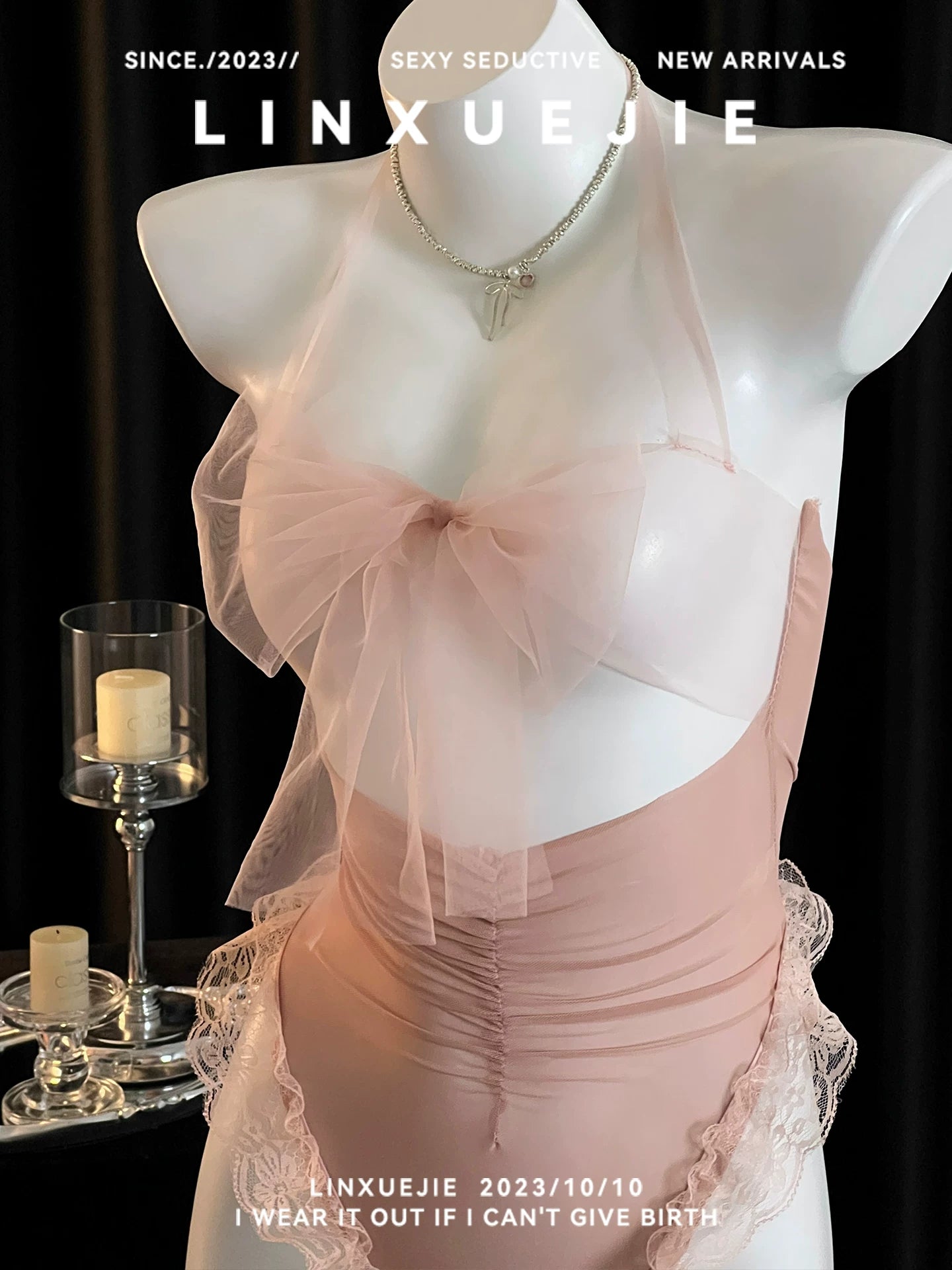 Pink Bow Romantic Bodysuit