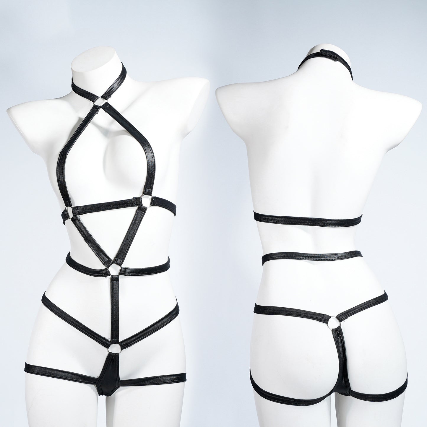 Sexy Seductive Leather Hot Bondage Lingerie