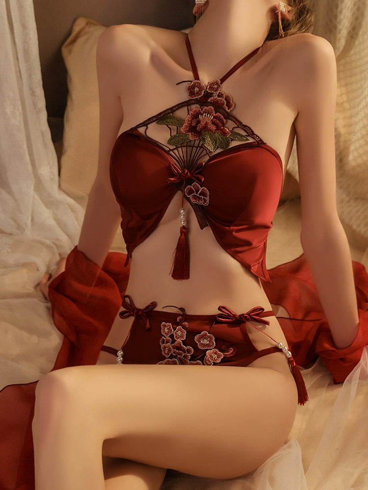sexy china lingerie Anime Chinese Tang Dynasty Style Sexy Maid Set – Sofyee