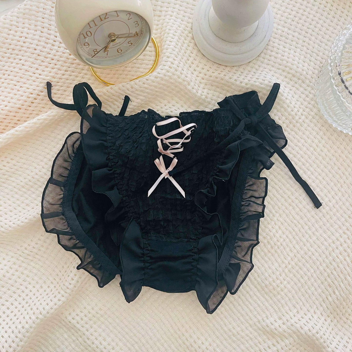 Kawaii Lace Up Panty Set