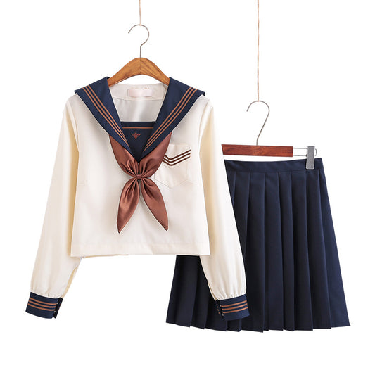 Japonais jk doux fille étudiant jupe plissée costume uniforme scolaire