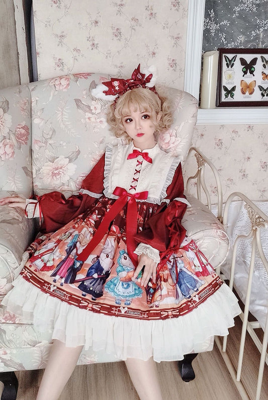 Japonais - Showa Bunny OP Lolita robe jupe porte-jarretelles