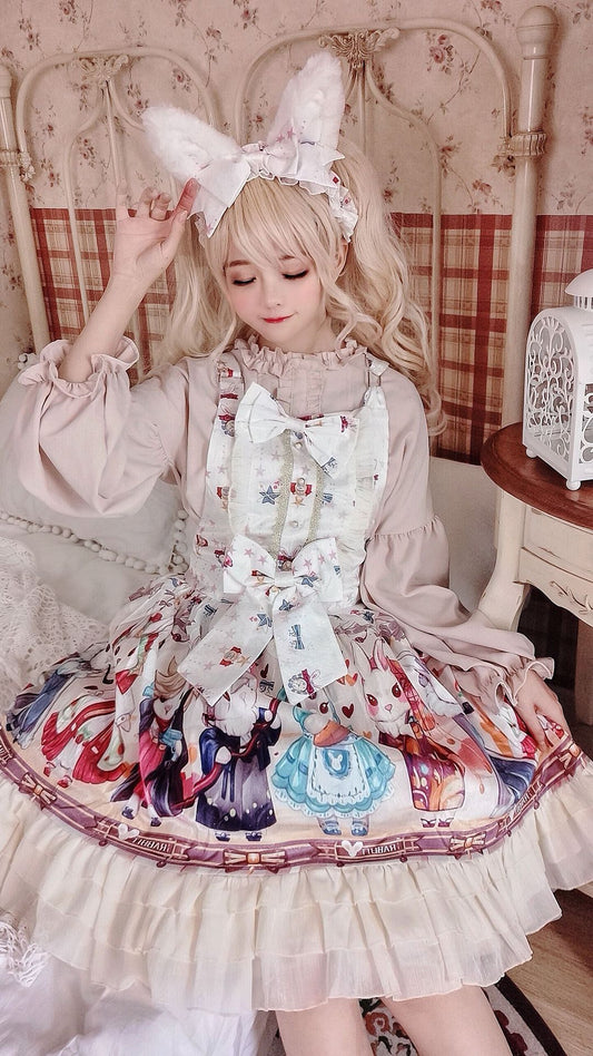Lolita douce fille robe nuage mer chanson jarretelle jupe