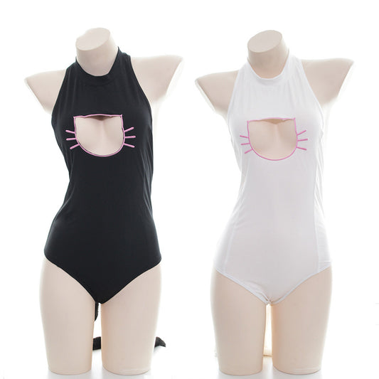 Anime Neko Cat Keyhole Japanese Style Cosplay Swimsuit