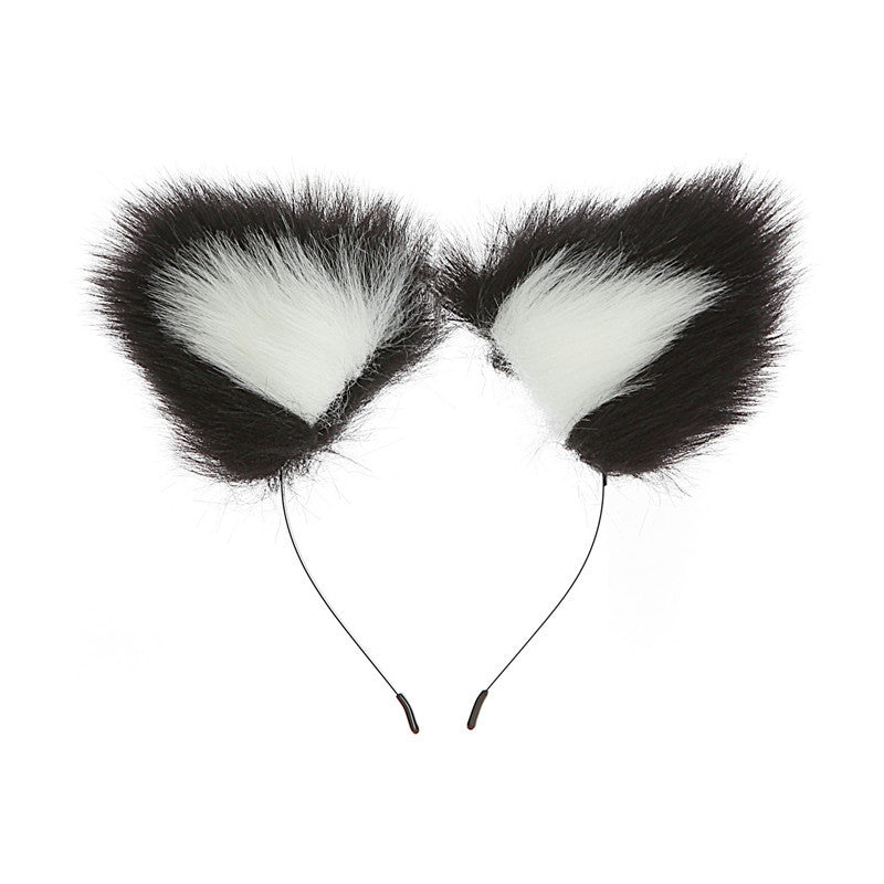 Two-element two-color ear rabbit headband
