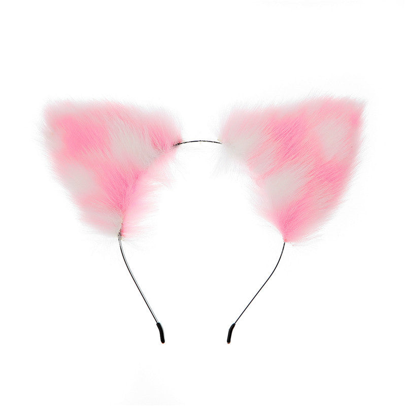Variegated ear two-dimensional flirting rabbit hair hoop