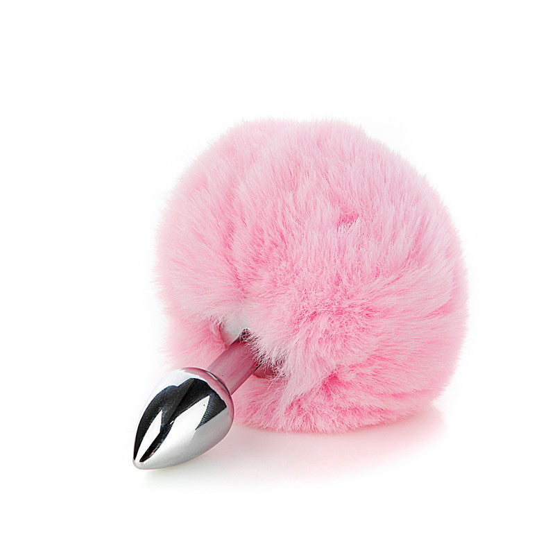Removable Pink Bunny Adult Anal Butt Plug Tail