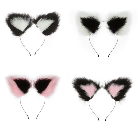Two-element two-color ear rabbit headband