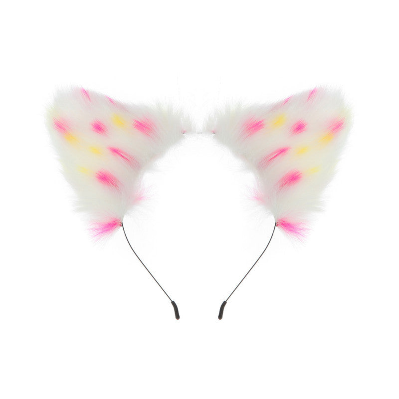 Zweidimensionaler Flirt-Kaninchen-Haarreifen mit bunten Ohren