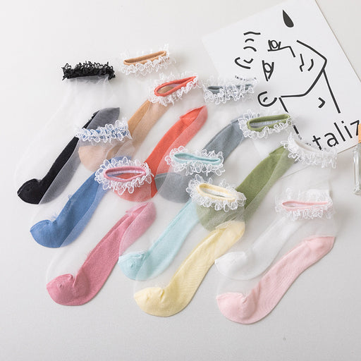 Kawaii Japanese Lace Socks - 5 Pairs Set
