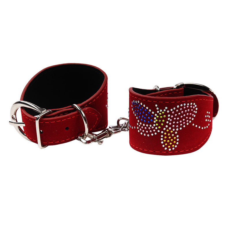 Sofyee BDSM   Sexy Butterfly Metal Handcuffs Leather Bondage Hand Shackles