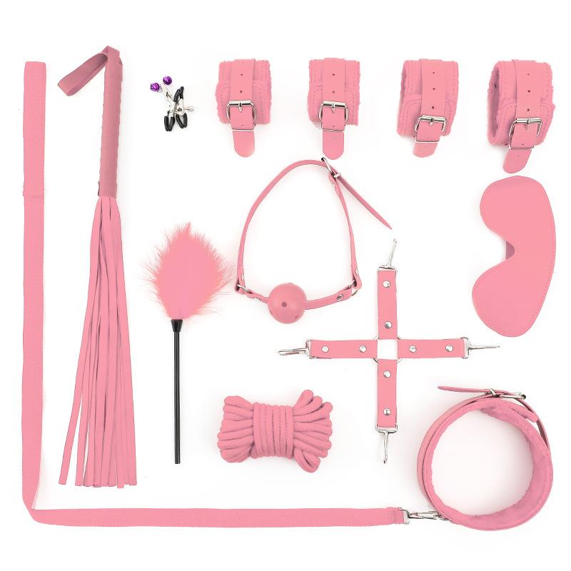 10-teiliges Set für BDSM-Ausrüstung – gefesselt und geknebelt