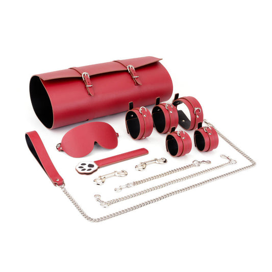 Sexy training supplies appliance storage bag leather-9pcs set