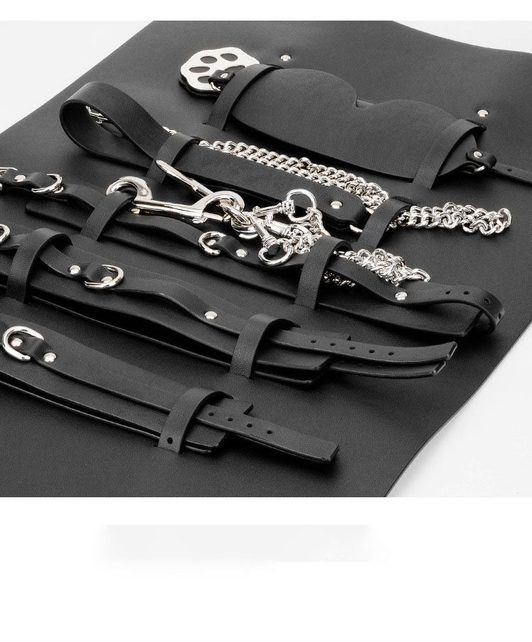 Fournitures de formation sexy sac de rangement pour appareils en cuir-9pcs ensemble 