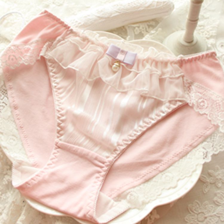 Kawaii Pearl Cute Lace Trimmed Sweetie Heart Underwear Panty – Sofyee