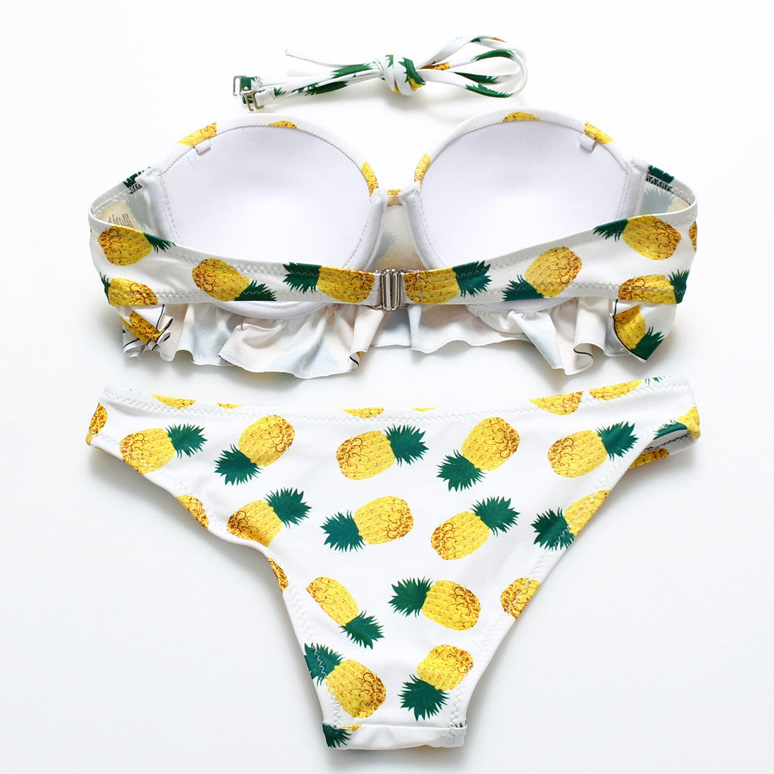 Your Dreaming Vacation Kiss Pineapple Printed Bikini Set - sofyee
