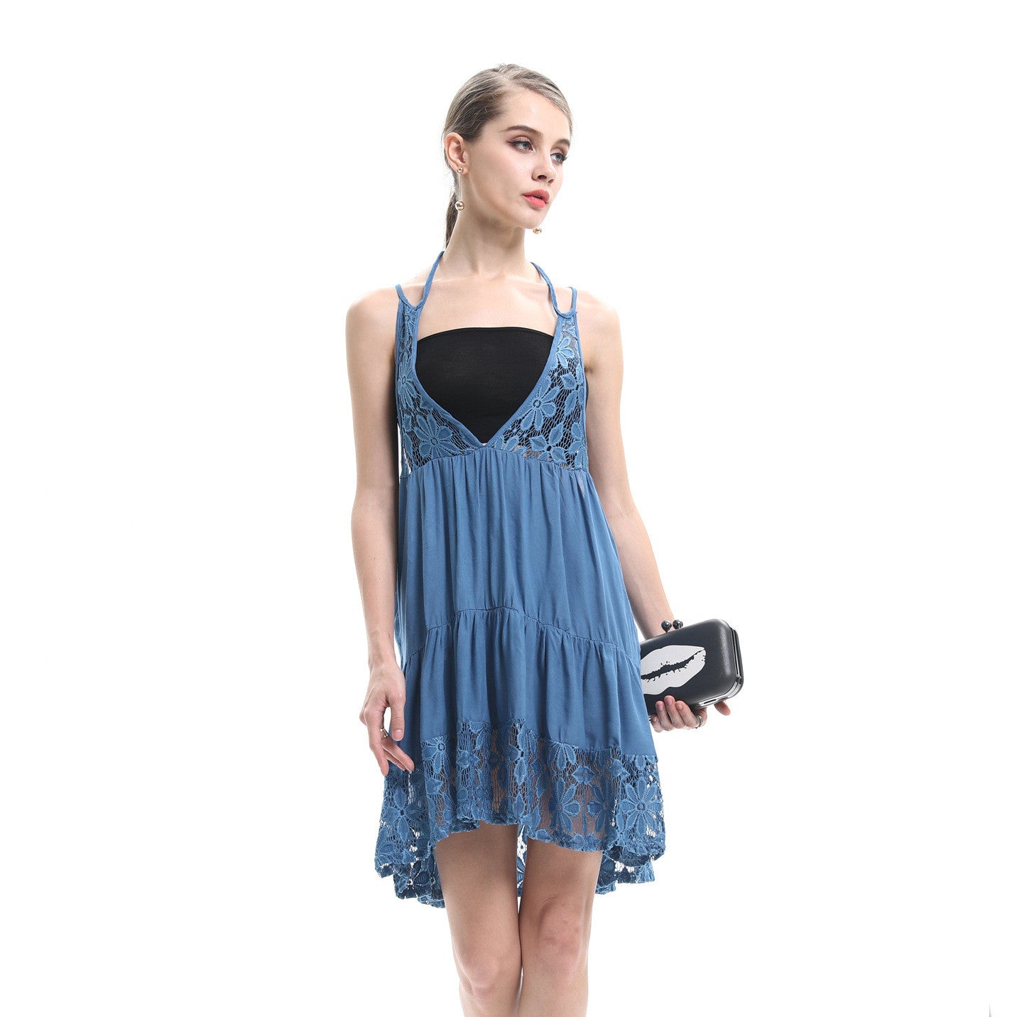 Embrace Summer Reversible Crochet Hollow Out Slip Dress - sofyee