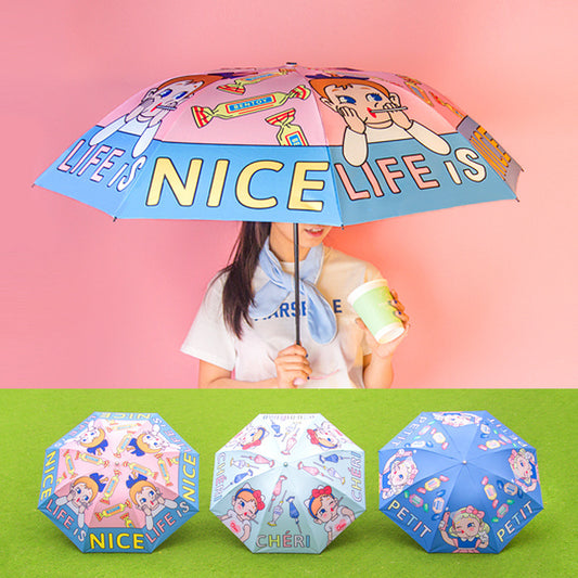 Parapluie esthétique Kawaii dessin animé pastel