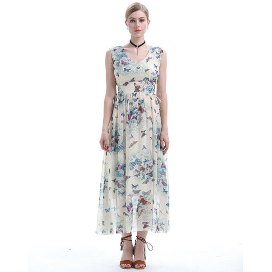 Dreamy Place With Butterfly Flying Around Maxi Dress - sofyee