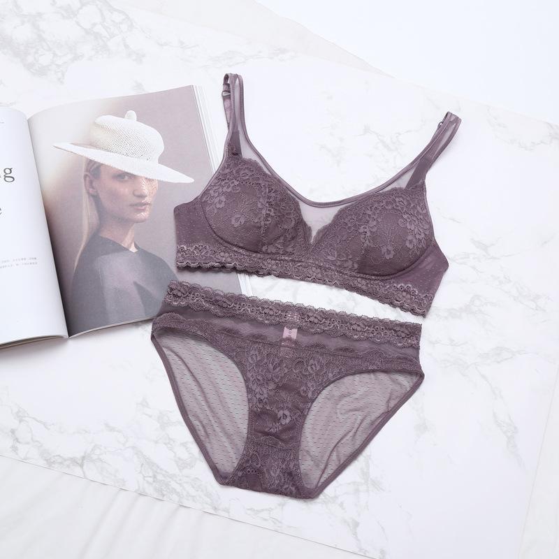 Sexy Femme Lace See Through Bra & Panty Set