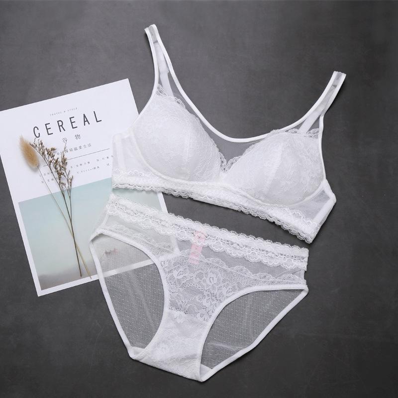 Sexy Femme Lace See Through Bra & Panty Set